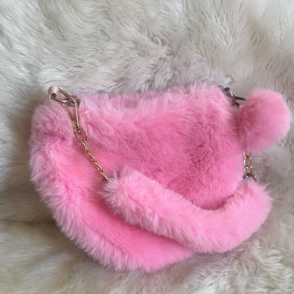 Fluffy Pink Shoulder Bag